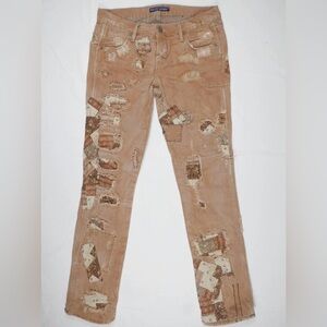 Vintage Ralph Lauren Blue Label  Patchwork Jeans SZ: 25 Waist / 34 Inseam